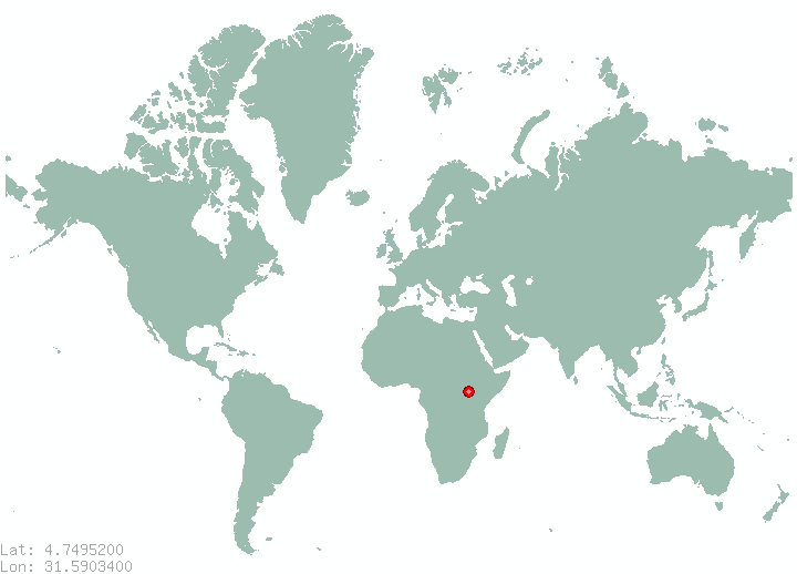 Rejaf in world map